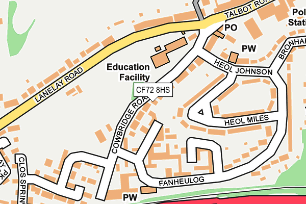 CF72 8HS map - OS OpenMap – Local (Ordnance Survey)