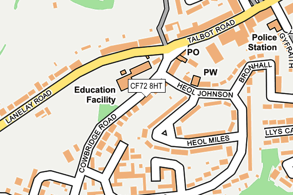 CF72 8HT map - OS OpenMap – Local (Ordnance Survey)