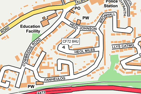 CF72 8HU map - OS OpenMap – Local (Ordnance Survey)