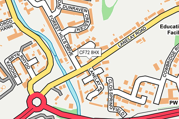 CF72 8HX map - OS OpenMap – Local (Ordnance Survey)