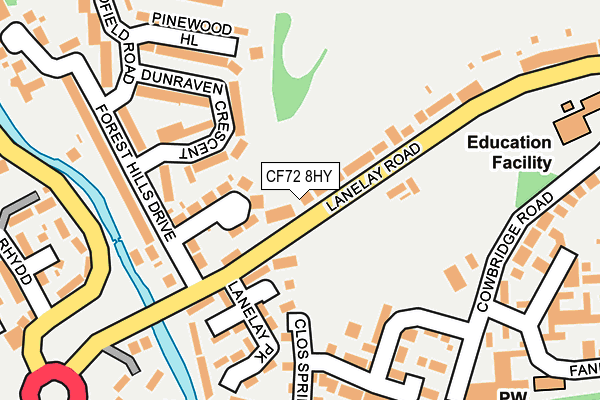 CF72 8HY map - OS OpenMap – Local (Ordnance Survey)