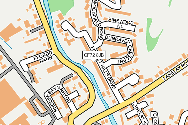 CF72 8JB map - OS OpenMap – Local (Ordnance Survey)