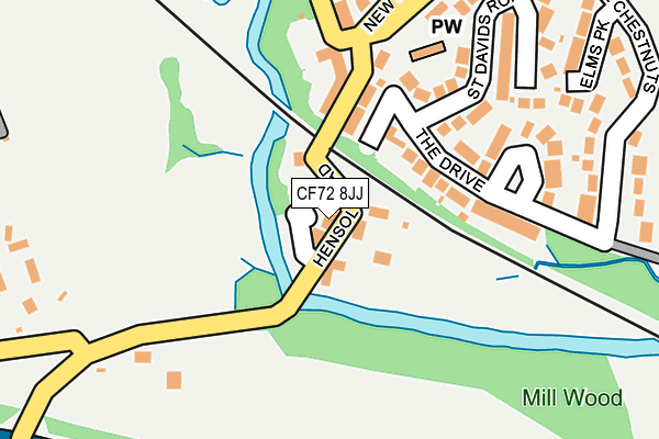 CF72 8JJ map - OS OpenMap – Local (Ordnance Survey)