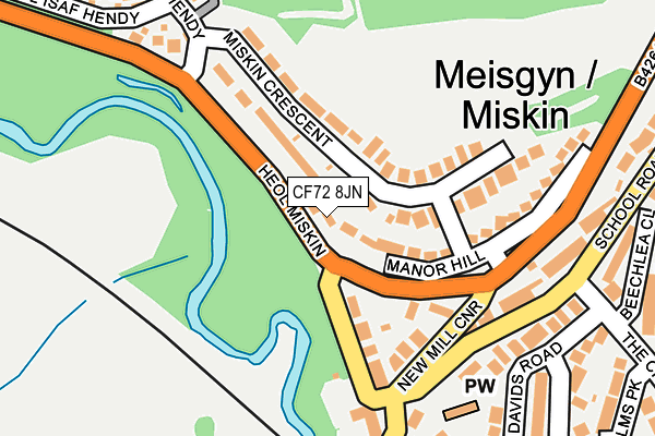 CF72 8JN map - OS OpenMap – Local (Ordnance Survey)