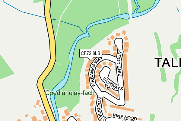 CF72 8LB map - OS OpenMap – Local (Ordnance Survey)