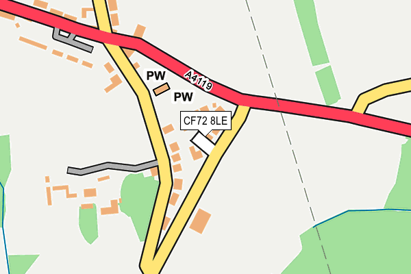 CF72 8LE map - OS OpenMap – Local (Ordnance Survey)