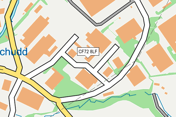 CF72 8LF map - OS OpenMap – Local (Ordnance Survey)