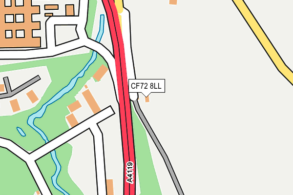 CF72 8LL map - OS OpenMap – Local (Ordnance Survey)