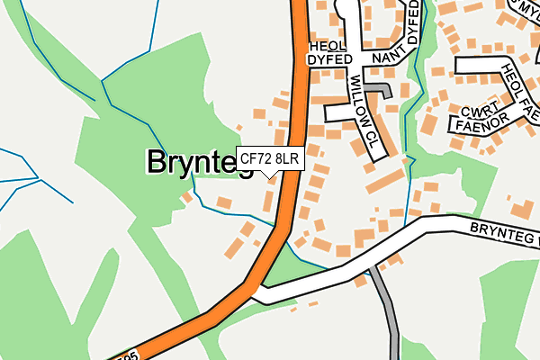 CF72 8LR map - OS OpenMap – Local (Ordnance Survey)