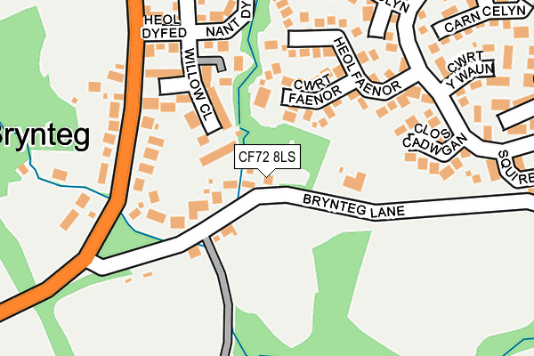 CF72 8LS map - OS OpenMap – Local (Ordnance Survey)