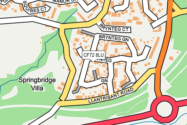 CF72 8LU map - OS OpenMap – Local (Ordnance Survey)