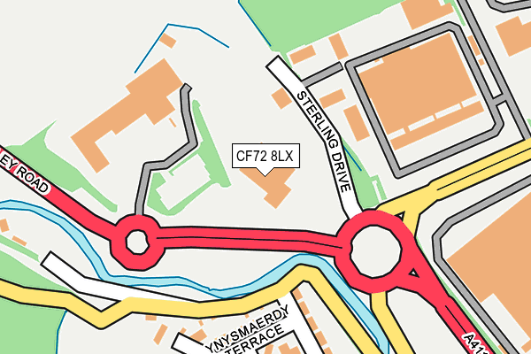 CF72 8LX map - OS OpenMap – Local (Ordnance Survey)