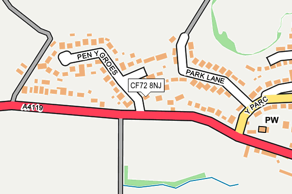 CF72 8NJ map - OS OpenMap – Local (Ordnance Survey)