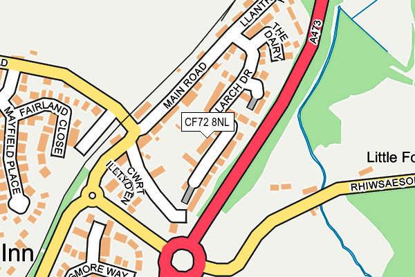 CF72 8NL map - OS OpenMap – Local (Ordnance Survey)