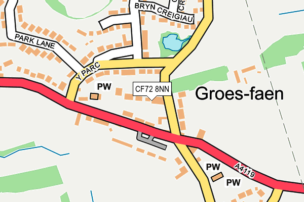 CF72 8NN map - OS OpenMap – Local (Ordnance Survey)