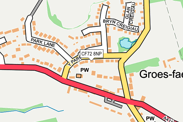 CF72 8NP map - OS OpenMap – Local (Ordnance Survey)