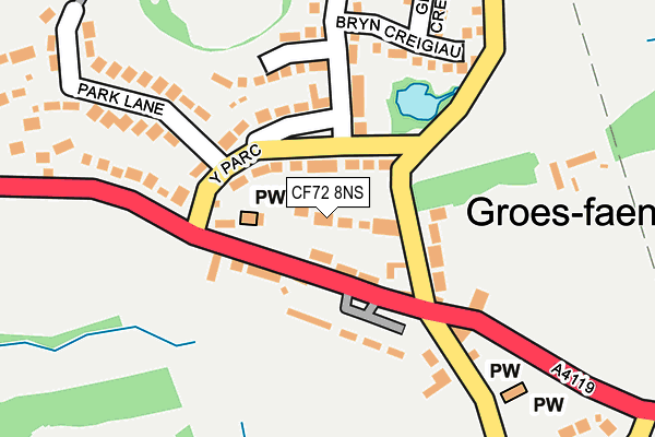 CF72 8NS map - OS OpenMap – Local (Ordnance Survey)