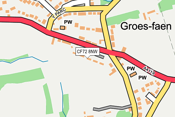 CF72 8NW map - OS OpenMap – Local (Ordnance Survey)