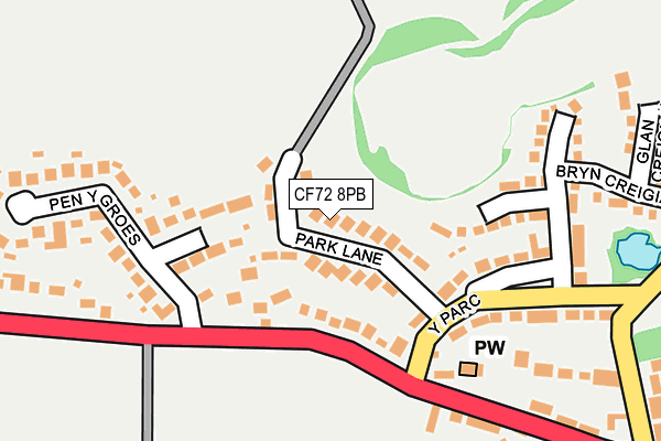 CF72 8PB map - OS OpenMap – Local (Ordnance Survey)