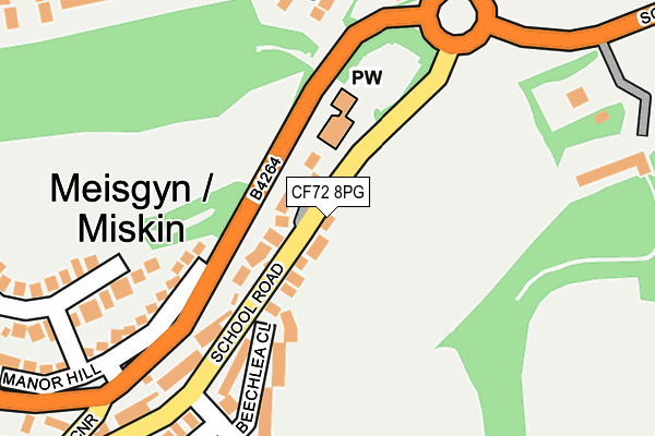 CF72 8PG map - OS OpenMap – Local (Ordnance Survey)