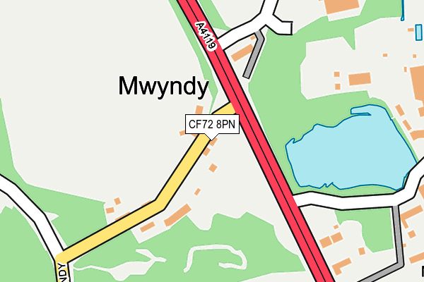 CF72 8PN map - OS OpenMap – Local (Ordnance Survey)