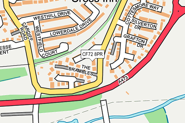 CF72 8PR map - OS OpenMap – Local (Ordnance Survey)