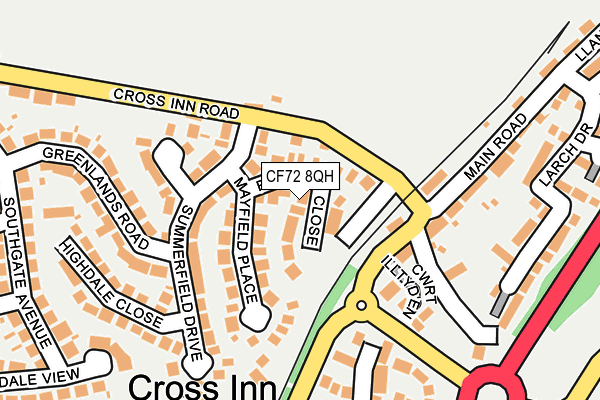 CF72 8QH map - OS OpenMap – Local (Ordnance Survey)