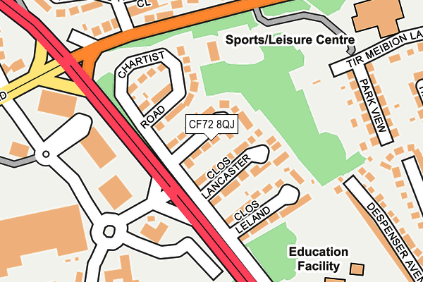 CF72 8QJ map - OS OpenMap – Local (Ordnance Survey)