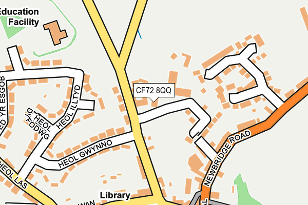 CF72 8QQ map - OS OpenMap – Local (Ordnance Survey)
