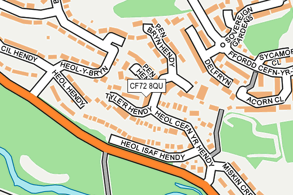 CF72 8QU map - OS OpenMap – Local (Ordnance Survey)