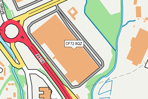 CF72 8QZ map - OS OpenMap – Local (Ordnance Survey)