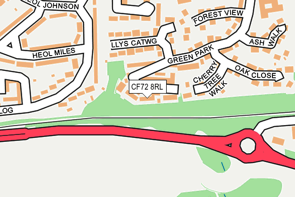 CF72 8RL map - OS OpenMap – Local (Ordnance Survey)