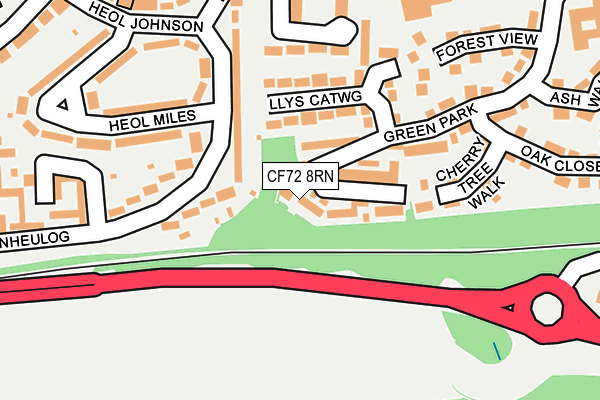 CF72 8RN map - OS OpenMap – Local (Ordnance Survey)