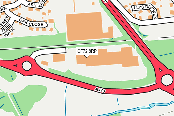 CF72 8RP map - OS OpenMap – Local (Ordnance Survey)