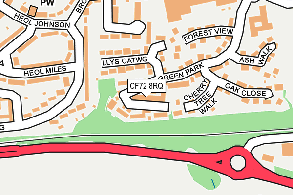 CF72 8RQ map - OS OpenMap – Local (Ordnance Survey)
