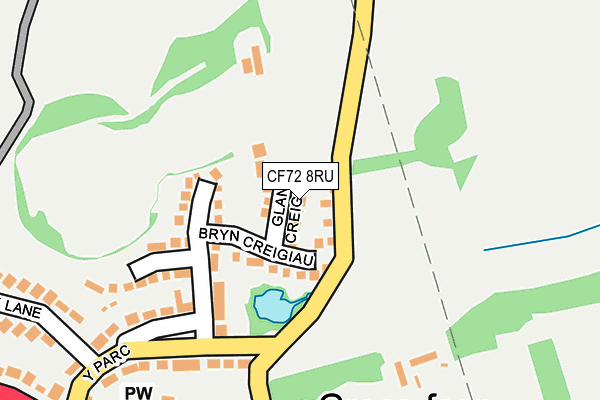 CF72 8RU map - OS OpenMap – Local (Ordnance Survey)