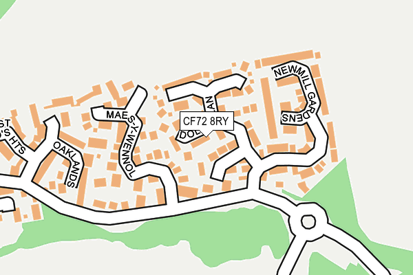 CF72 8RY map - OS OpenMap – Local (Ordnance Survey)