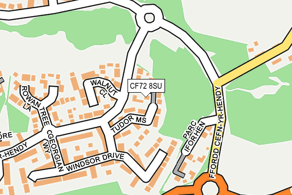 CF72 8SU map - OS OpenMap – Local (Ordnance Survey)