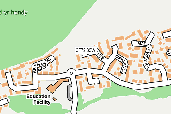 CF72 8SW map - OS OpenMap – Local (Ordnance Survey)