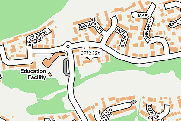 CF72 8SX map - OS OpenMap – Local (Ordnance Survey)
