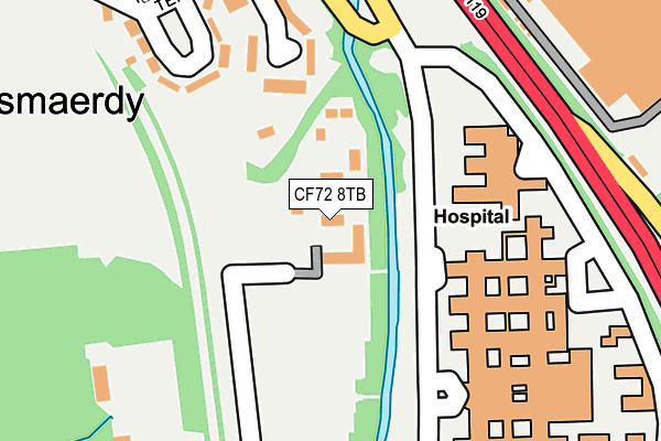 CF72 8TB map - OS OpenMap – Local (Ordnance Survey)