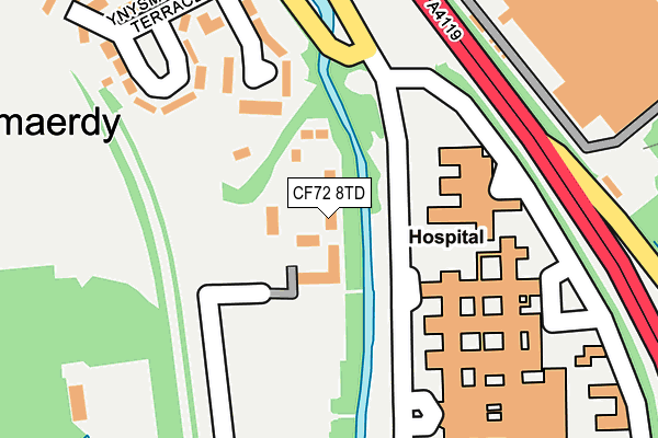 CF72 8TD map - OS OpenMap – Local (Ordnance Survey)