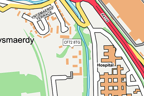 CF72 8TG map - OS OpenMap – Local (Ordnance Survey)