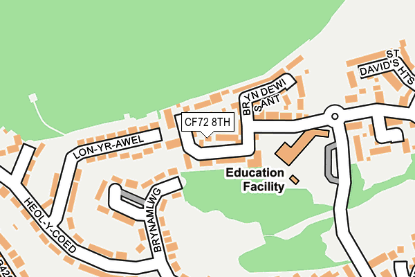 CF72 8TH map - OS OpenMap – Local (Ordnance Survey)