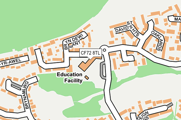 CF72 8TL map - OS OpenMap – Local (Ordnance Survey)