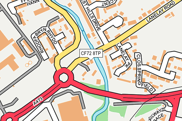 CF72 8TP map - OS OpenMap – Local (Ordnance Survey)