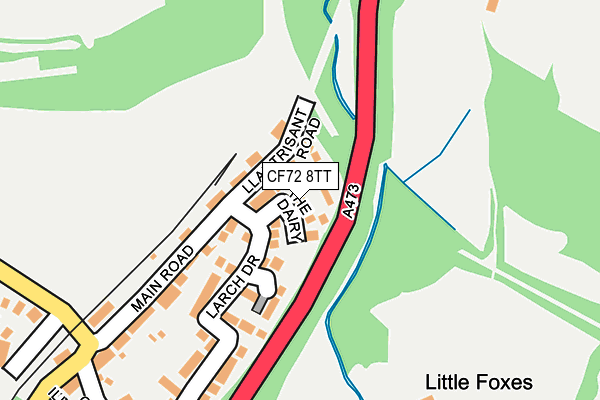 CF72 8TT map - OS OpenMap – Local (Ordnance Survey)