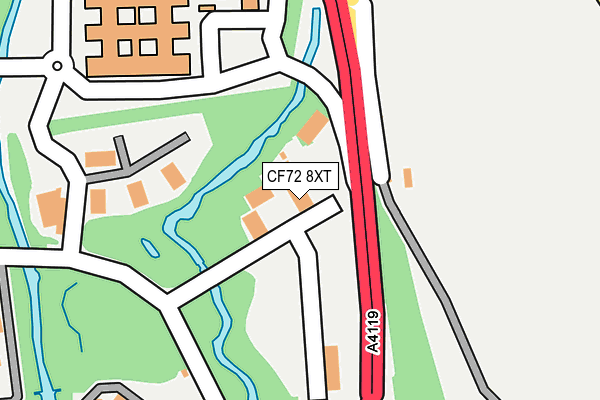 CF72 8XT map - OS OpenMap – Local (Ordnance Survey)