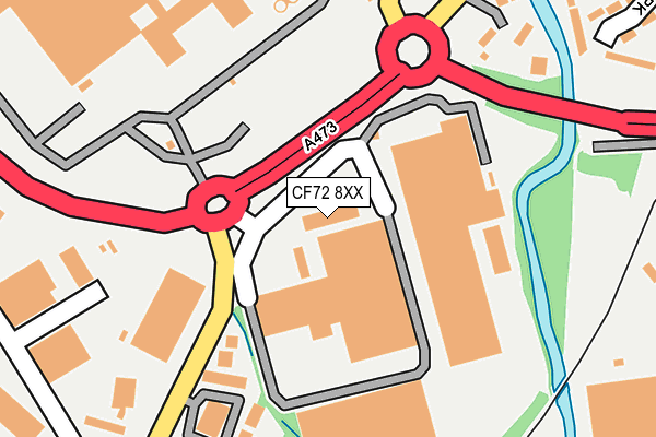CF72 8XX map - OS OpenMap – Local (Ordnance Survey)