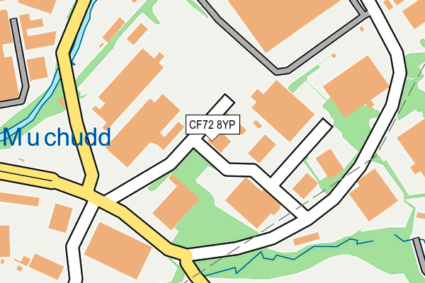CF72 8YP map - OS OpenMap – Local (Ordnance Survey)